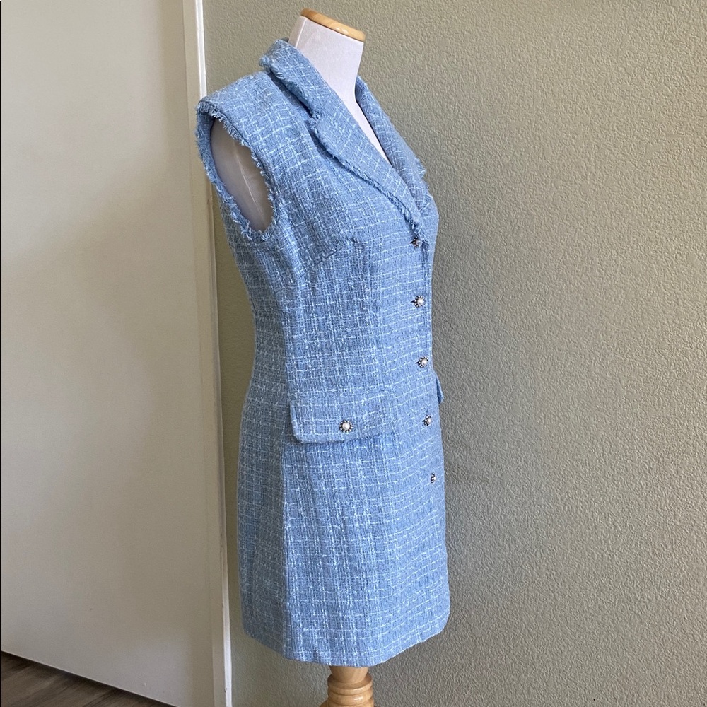 Maeve Sleeveless Tweed Blazer Mini Dress from Anthropologie. - Picture 2 of 6